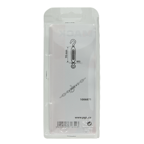 Mack 1006871 - 2 spanners: oog + haak verzinkt m5x70mm bl | 5 stuks