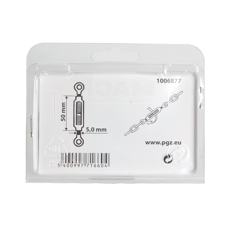 Mack 1006877 - 2spanners 2 ogen verzinkt m5x50mm bl | 5 stuks