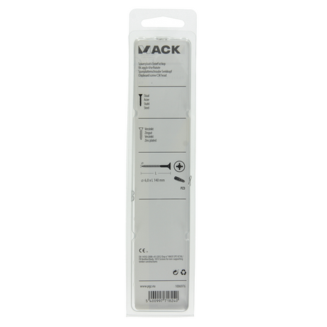 Mack 1006976 - spaanplaatschroef vz kop geelverzinkt 4st 6 x 140mm | 5 stuks