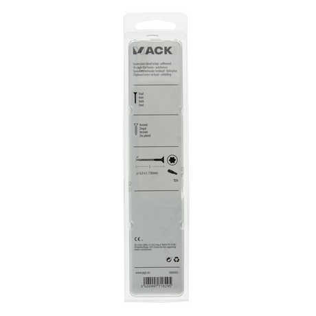 Mack 1006981 - spaanplschrf. vzkop-zelfb geelverzinkt 4st 6 x 130mm | 5 stuks