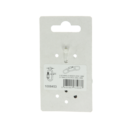 Mack 1008453 - 2 loze schakels + moer 5mm verzinkt | 10 stuks