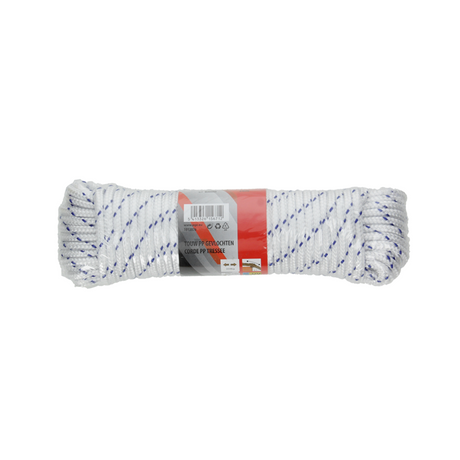 Mack 1013976 - pp gevlochten wit blauw streng6mm 20m | 5 stuks