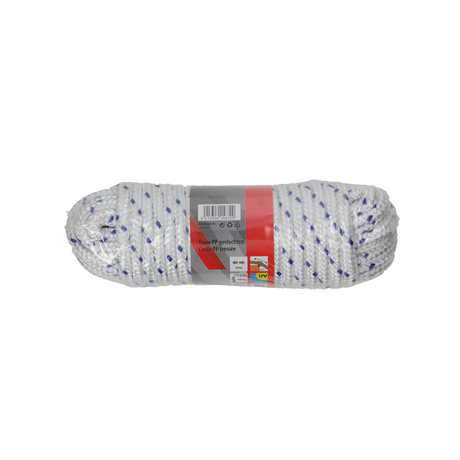 Mack 1013977 - pp gevlochten wit blauw streng8mm 15m | 5 stuks