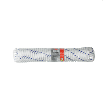 Mack 1013978 - pp gevlochten wit blauw streng10mm 15m | 5 stuks