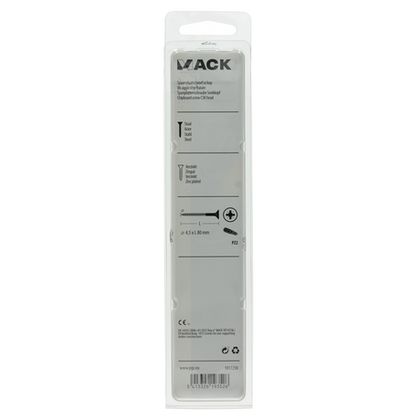 Mack 1017250 - spaanplaatschroef vz kop geelverz. 8 st 4,5 x 80 mm | 5 stuks