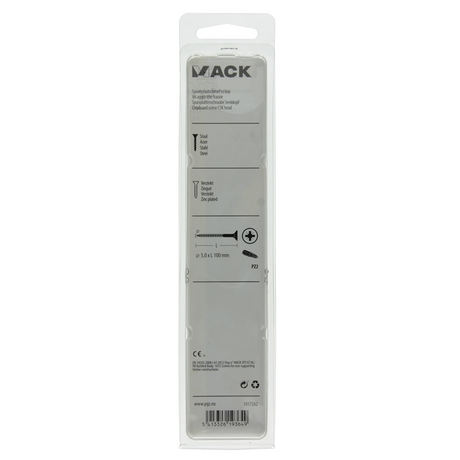Mack 1017262 - spaanplaatschroef vz kop geelverz. 4 st 5,0 x 100 mm | 5 stuks