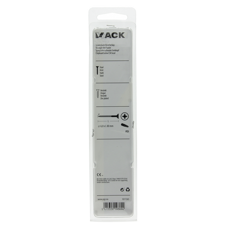 Mack 1017265 - spaanplaatschroef vz kop geelverz. 5 st 6,0 x 80 mm | 5 stuks