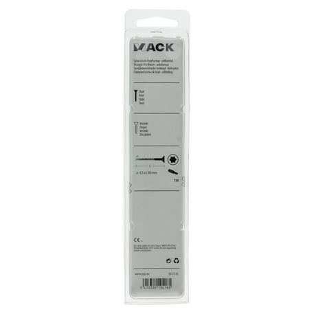 Mack 1017310 - spaanplschr.vzkop-zelfb. geelverz. 8 st 4,5 x 80 mm | 5 stuks