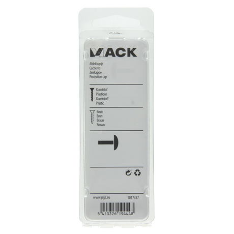 Mack 1017337 - afdekkapje kunststof bruin 40 st | 10 stuks