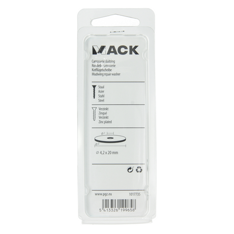 Mack 1017735 - carrosserie sluitring verzinkt25 st 4,2 x 20 mm | 10 stuks