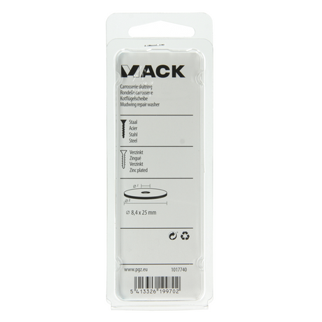 Mack 1017740 - carrosserie sluitring verzinkt18 st 8,4 x 25 mm | 10 stuks