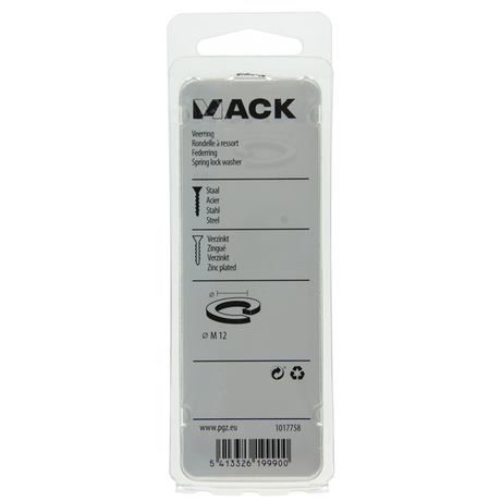 Mack 1017758 - veerring staal verzinkt 12 st m 12 | 10 stuks