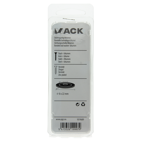 Mack 1019689 - dichtingsring bitumen verzinkt8 st 8 x 22 mm | 10 stuks