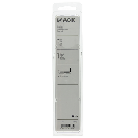 Mack 1017823 - schroefduim staal verzinkt 4st 5,0 x 80 mm | 5 stuks