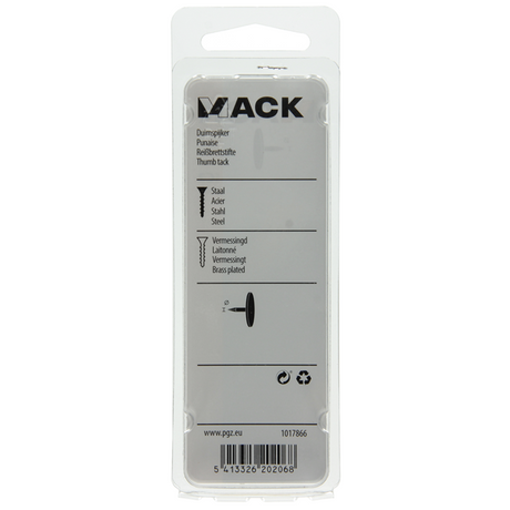 Mack 1017866 - duimspijker staal vermessingd 100 st | 10 stuks