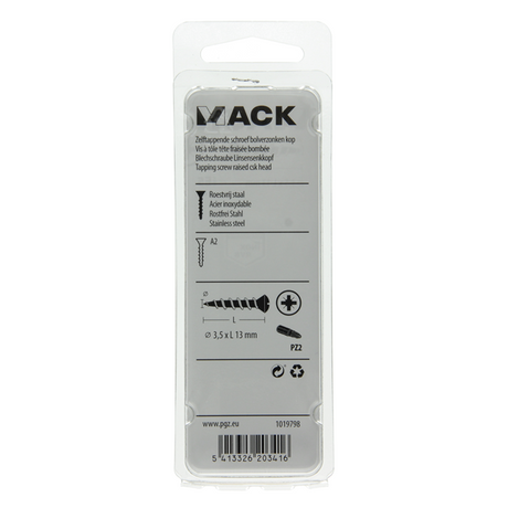 Mack 1019798 - zelftappende schroef bolvz.kopa2 14st 3,5 x 13 mm | 10 stuks