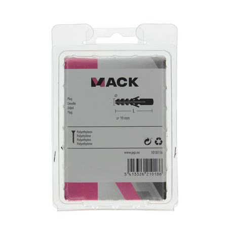 Mack 1018156 - plug polyethyleen 50 st 10mm | 3 stuks