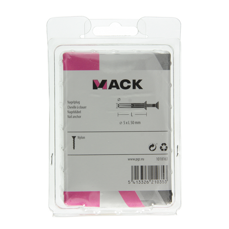 Mack 1018163 - nylon nagelplug polyamide 40 st 5 x 50 mm | 3 stuks