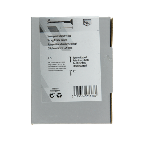 Mack 1020243 - spaanplaatschroef vz kop inox a2 100 st 4,5 x 60 mm | 2 stuks