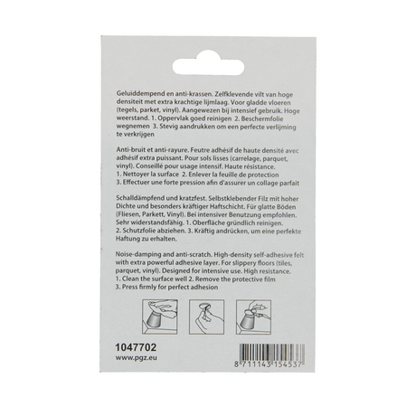 Mack 1047702 - viltpastille zelfklevend wit ø 19 mm 18 st pcs | 12 stuks