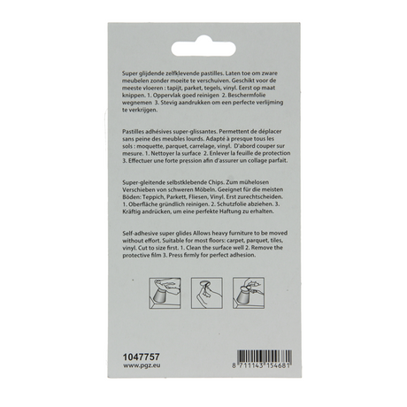 Mack 1047757 - super glijpastille zelfklevendgrijs 70 x 100 mm 1 st pcs | 12 stuks