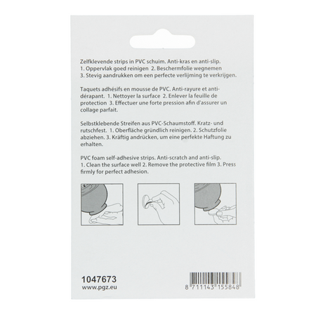 Mack 1047673 - schuimstrip zelfklevend zwart 20 x 20 mm 24 st pcs | 6 stuks
