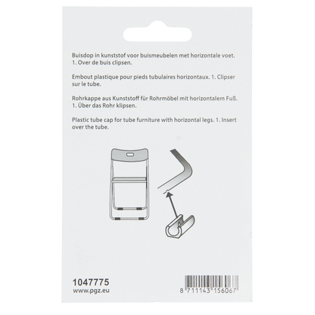 Mack 1047775 - buisdop kunststof zwart ø 20 mm 4 st pcs | 6 stuks