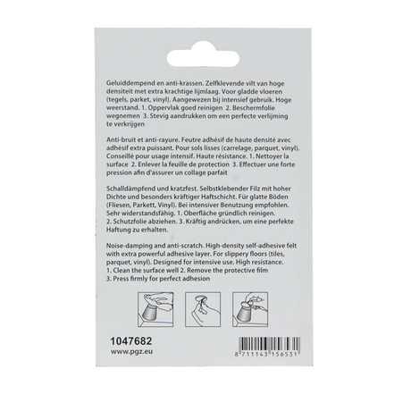 Mack 1047682 - viltpastille zelfklevend bruin ø 25 mm 12 st pcs | 12 stuks