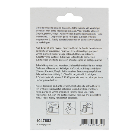 Mack 1047683 - super-vilt zelfklevend beige ø 28 mm 8 st pcs | 12 stuks