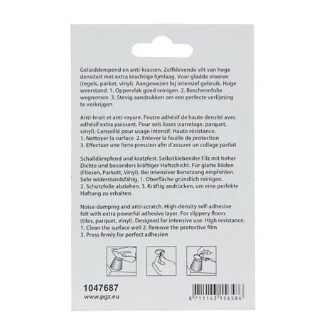 Mack 1047687 - super-vilt zelfklevend beige ø 38 mm 4 st pcs | 12 stuks
