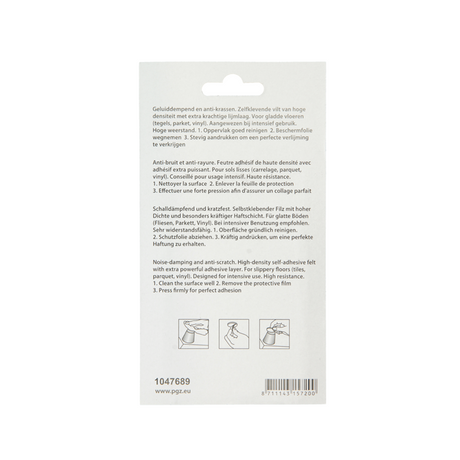 Mack 1047689 - super-vilt zelfklevend beige ø 19 mm 20 st pcs | 12 stuks