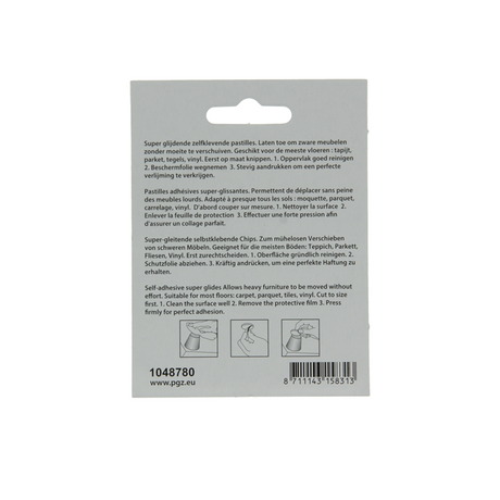 Mack 1048780 - super glijpastille zelfklevendbruin ø 30 mm 4 st pcs | 12 stuks