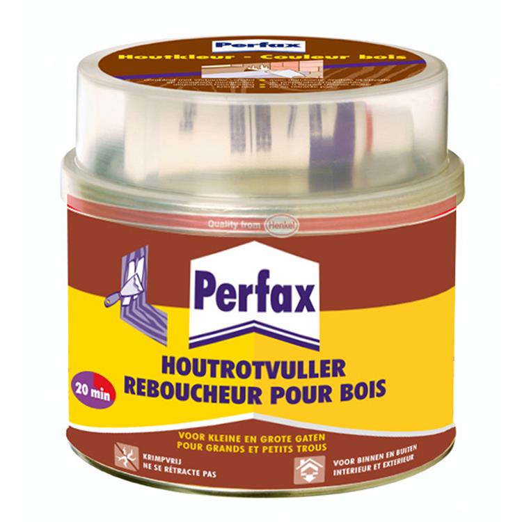 Perfax houtrotvuller 1000g can | hout restoratie vulmiddel | houtrotvuller voor binnenhuis projecten | rotvuller restoratie.