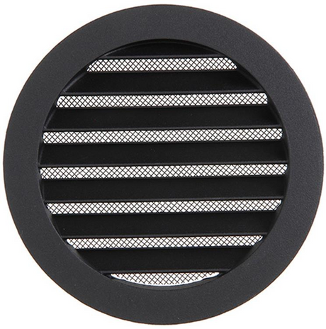 Renson 1061635 - inbouw rond schoepenr met gaas434r dia 160 ral 9005 zwart | 10 stuks