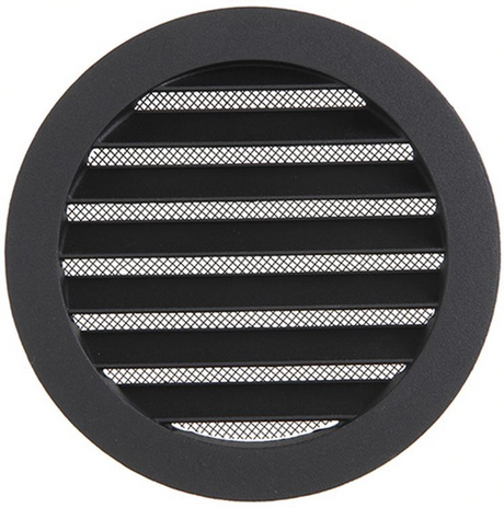 Renson 1061635 - inbouw rond schoepenr met gaas434r dia 160 ral 9005 zwart | 10 stuks