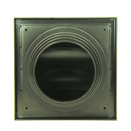 Renson 1069268 - dampkaprooster 4 klep pvc 742 (100-130) str 9005 (zwart) | 2 stuks