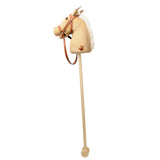 Spielholz - Steckenpferd beige Rippe mit Klang - Cord