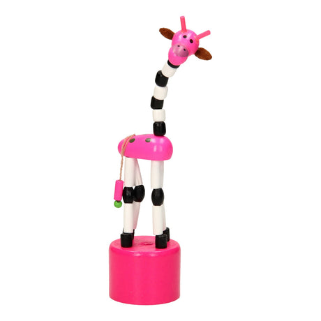 Playwood Holzdruckpuppe Giraffe farbig