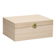 Markenlose Holzkiste im A5-Format – Klappdeckel – Schloss – Paulownia