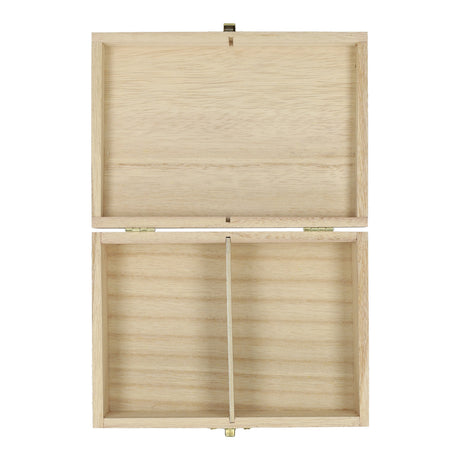 Playwood Aufbewahrungsbox aus Holz, Kartenbox mit Klappdeckel und 2 Fächern.
