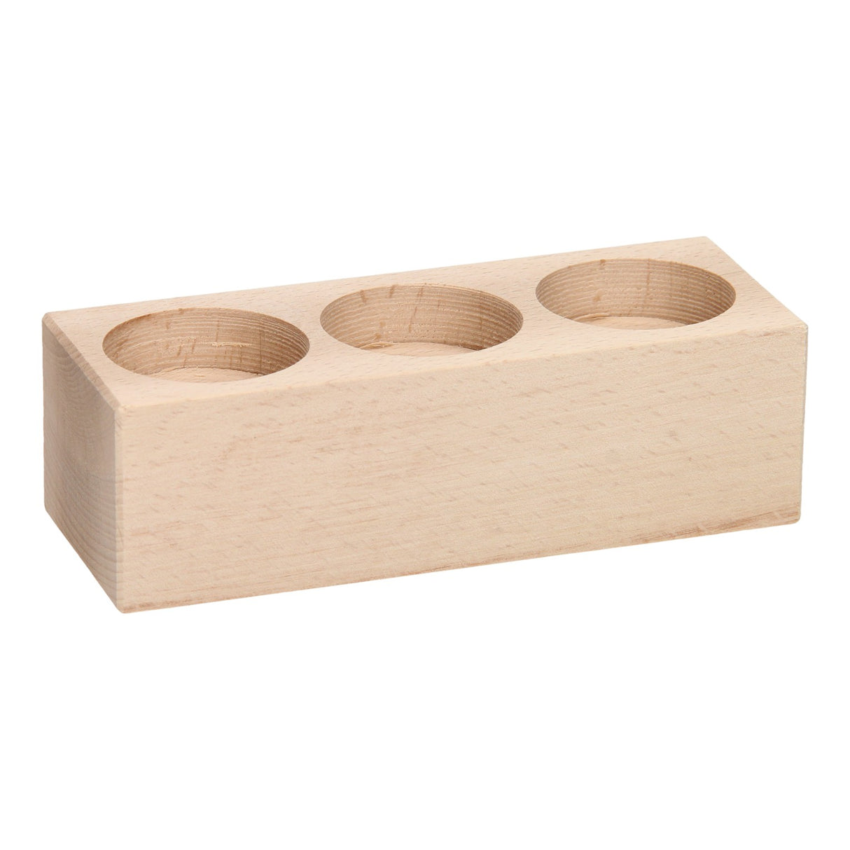 Te -Light Holder Rectangle Beech Wood