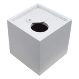 Wooden piggy bank square white