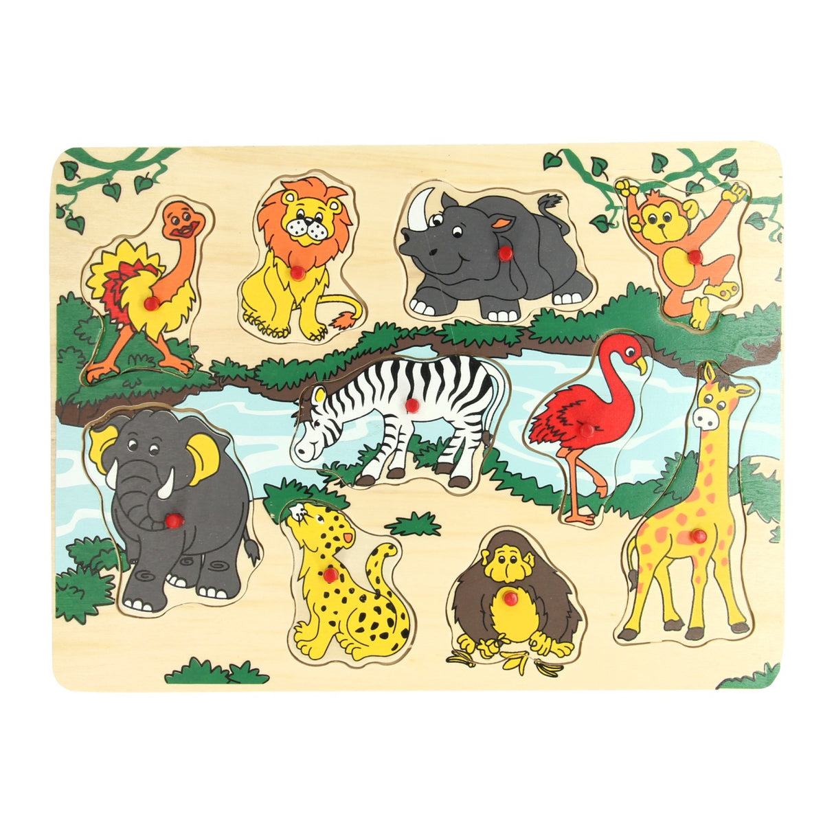 Playwood Holz Nick Puzzle Wildtiere, 10st.