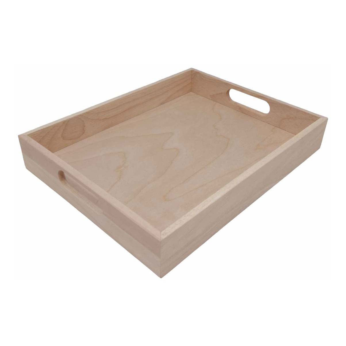 Playwood-Holztablett, gerader Griff, gerade Kante aus Gummiholz