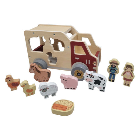 Spielholz Holzformen Auto Nutztiere Spielzeug pädagogisch.