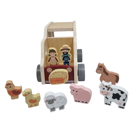 Spielholz Holzformen Auto Nutztiere Spielzeug pädagogisch.