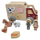 Spielholz Holzformen Auto Nutztiere Spielzeug pädagogisch.