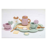 Playwood Holz-Teeservice Pastell, 17-teilig.