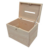 Playwood Holzumschlagbox Aufbewahrungsbox Kiefer mit Schlitz 29x22x20 cm.