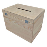 Playwood Holzumschlagbox Aufbewahrungsbox Kiefer mit Schlitz 29x22x20 cm.